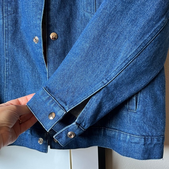 Carleen one of a kind denim jacket with scrap quilt lining size S - Picture 9 of 11